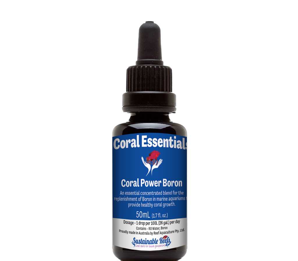 CORAL ESSENTIALS - CORAL POWER BORON 50ML CORAL ESSENTIALS - CORAL POWER BORON 50ML Pet Supplies CORAL ESSENTIALS - CORAL POWER BORON 50ML Zeo Box Reef Aquaculture
