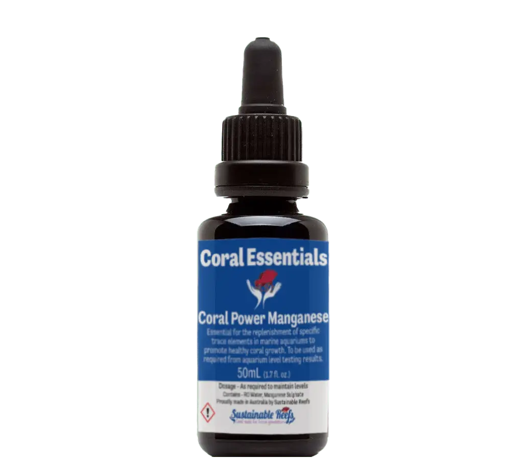 CORAL ESSENTIALS MANGANESE 50ML CORAL ESSENTIALS MANGANESE 50ML Pet Supplies CORAL ESSENTIALS MANGANESE 50ML Zeo Box Reef Aquaculture