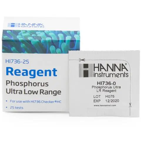 Hanna Marine Reagent Pack of 25 for ULR Phosphorus HI736-25 Hanna Marine Reagent Pack of 25 for ULR Phosphorus HI736-25 water testing Hanna Marine Reagent Pack of 25 for ULR Phosphorus HI736-25 Hanna Instruments