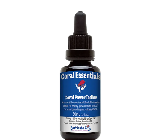 Coral Essentials - Coral Power Iodine 50ml Coral Essentials - Coral Power Iodine 50ml Pet Supplies Coral Essentials - Coral Power Iodine 50ml Zeo Box Reef Aquaculture